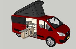 Spazio 1 RollOverLiftBed®: Buslengte 500 cm met lengtebed