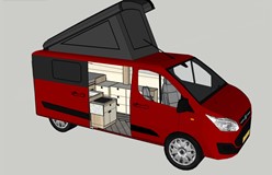 Spazio 2 RollOverLiftBed®: Buslengte 540 cm met lengtebed